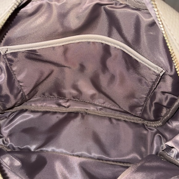 Pom Pom London City Plus Leather Crossbody Bag Purse Charm Stone Light Tan NWOT - Picture 8 of 16